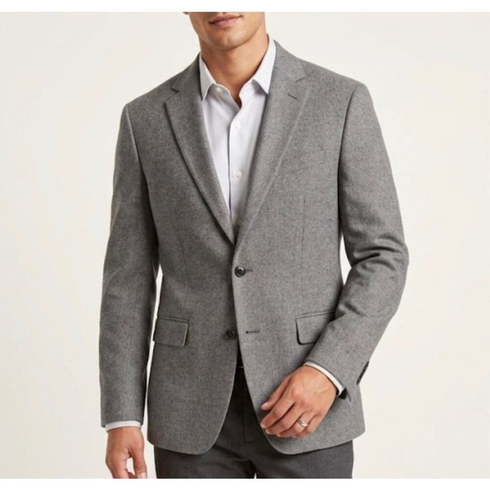 Banana Republic Men’s Blazer Suit Jacket Standard Modern Fit Wool Blend Gray 38S